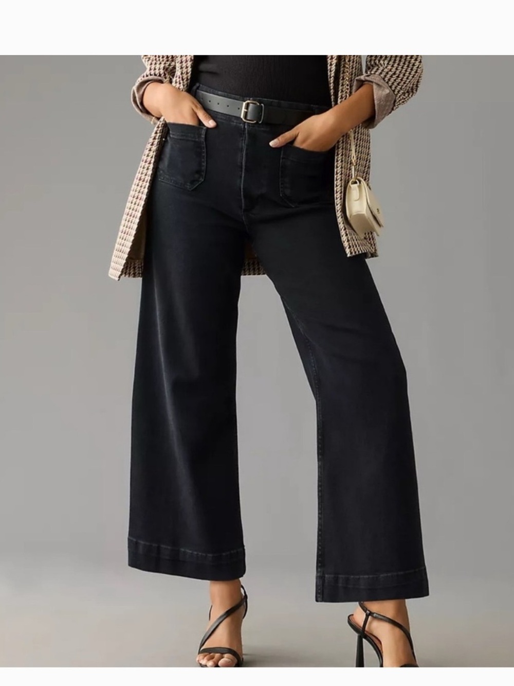 Anthropologie Maeve The Colette Wide Leg Jeans in Black